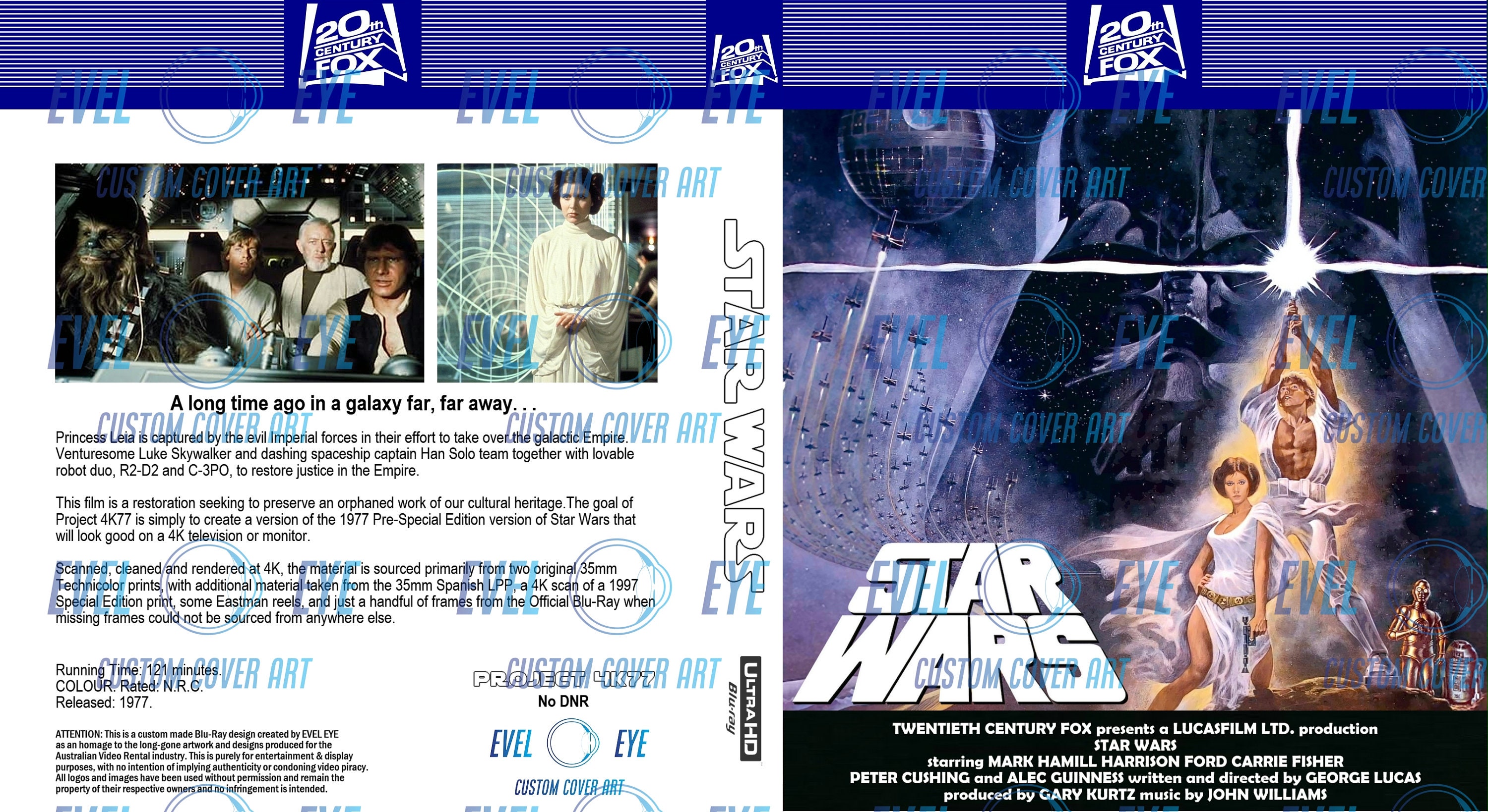 Star Wars 1977 Project 4K77 Custom 4K UHD Bluray Etsy