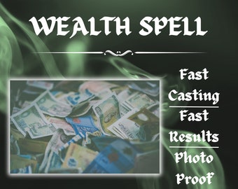 WEALTH SPELL - Millionaire Spell, Increase Money Spell, Wealth Spell, Money Manifestation, Rich Spell, White Magic, Same Day.