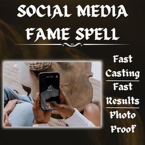 Social Media Fame Spell - Powerful Fame Spell, Become Famous Influencer Spell, Social Media Popularity, White Magic, Same Day.