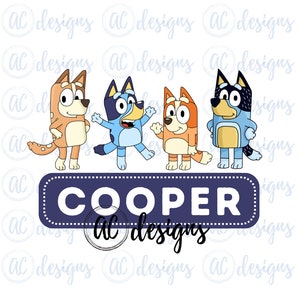 Heeler Fam Nameplate PNG *BUNDLE*