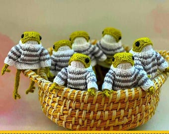 Handmade Crochet Frog Amigurumi: Organic Cotton Stuffed Animal