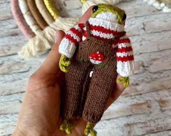 Amigurumi frog, Knitted frog, Amigurumi Doll, Crochet frog, Organic toy, Gift for children,Gift for girlfriend,Father’s Day Gift