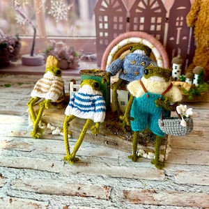 Frogs with Sweater  in Four different models , Custom Frogs ,Finished Toy , Christmas gift , gift for kids , handmade toys