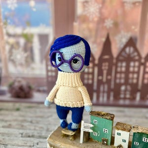 Amigurumi Sandess Doll ,Crochet Plush Gifts , finished doll gift for her , Inside Out Emotions
