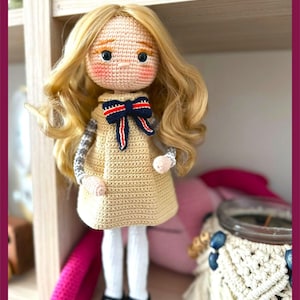 Crochet Megan Doll: Handmade Organic Cotton Amigurumi Toy (12-13 inches)