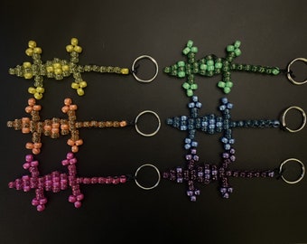 Perlen-Eidechsen-Schlüsselanhänger, Perlen-Gecko-Schlüsselanhänger, Schreibtisch-Haustier, Reptilien-Perlen-Schlüsselanhänger, Kinder-Schlüsselanhänger, Kinder-Schlüsselanhänger