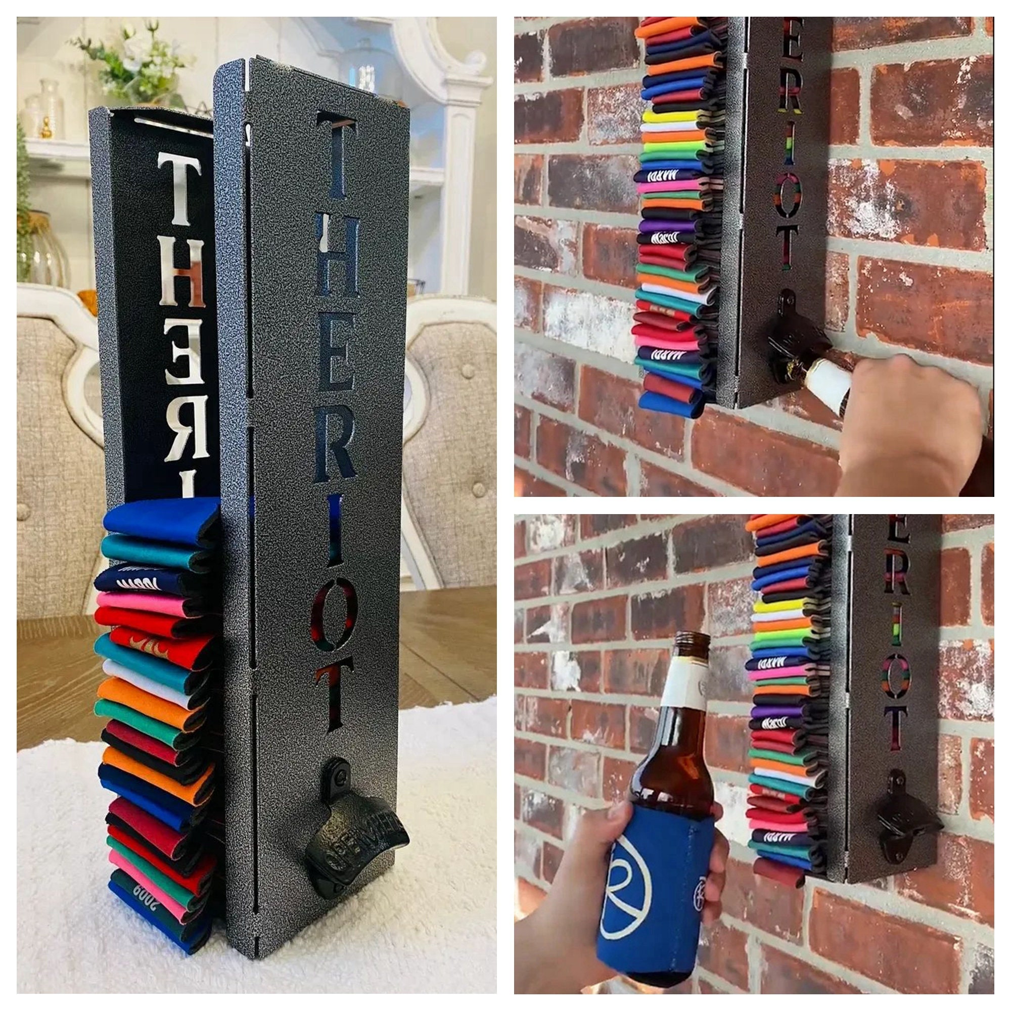 Can Cooler Holder with Bottle Opener, Custom Can Cooler Holder with Bottle Opener, Can Cooler Holder, Wall Mounted Can Cooler Holder and Bottle