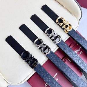 Authentic Salvatore Ferragamo leather belt Width:3.5cm/1.38in