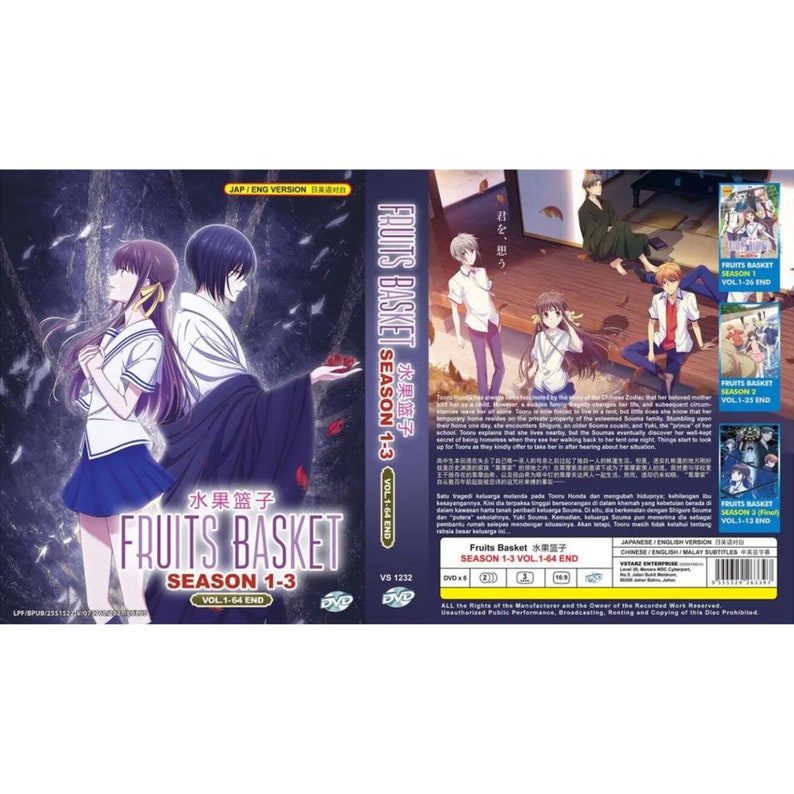 DVD Anime Fruits Basket Season 13 vol. 164 End English Dubbed free