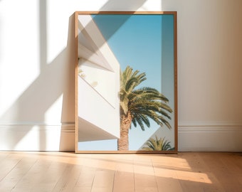 Landschaft Fotografie Druck / Home Dekor Wandkunst Kunstdruck / Wohnzimmer / minimal wall art Druck / Spanien palm tree /  Wanddekoration