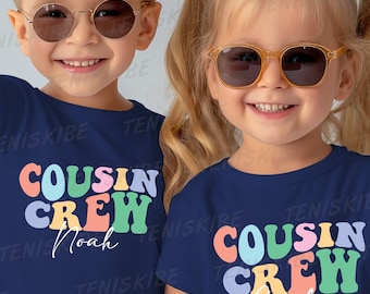 Cousin Crew custom shirt, Cousin Crew wave text Shirts, Cousin Reunion Shirt, Family Reunion Shirts Cousin Gift Cousin Crew Shirts