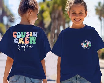 Cousin Crew benutzerdefinierte Shirt, Cousin Crew Welle Text Shirts, Cousin Wiedersehen Shirt, Familientreffen Shirts Cousin Geschenk Cousin Crew Shirts