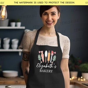 Personalized Bakery Apron, Kitchen Apron, Custom Apron, Custom Cooking Apron, Aprons For Women, Custom Aprons, Apron for Men, Monogram Apron
