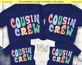 Pijamas de Navidad de Cousin Crew, camisas de colores cómodos de Cousin Crew, camisa de reunión de primos, camisas de reunión familiar Regalo de primo Camisas de equipo de primo