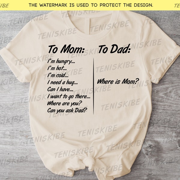 Custom Mom Shirt, To Mom To Dad List, Mother's Day Shirt, Shirt with Kids Names, Gift For Mother, Mummy Shirt, Mommy shirt