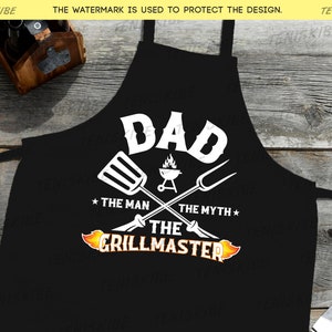 Grill Master Dad Apron, Personalized Apron, Custom Apron, Custom Cooking Apron, Custom Aprons, Apron for Men, Father&#39;s day gift