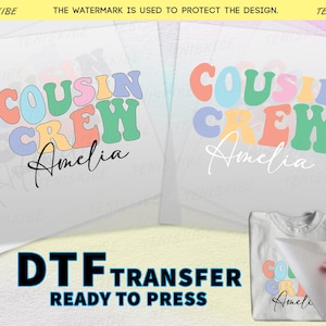 Cousin Crew T-Shirt, Cousin Crew T-Shirt, Bügelbild, Cousin Crew T-Shirt, Bügelbild, bereit zum Pressen, Dtf Transfers, Heat Transfer