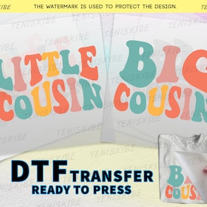 Big Cousin Little Cousin DTF Transfer, benutzerdefinierte dtf Transfer, Cousin Crew Shirt, Heat Transfer für Shirt, bereit zum Pressen, Dtf, Heat Transfer
