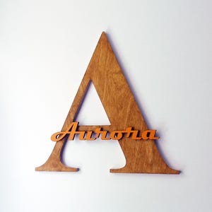 Personalised name plate, door plate, wall decoration, name made of wood, children&#39;s room, baby room gift birth, birthday, baby shower