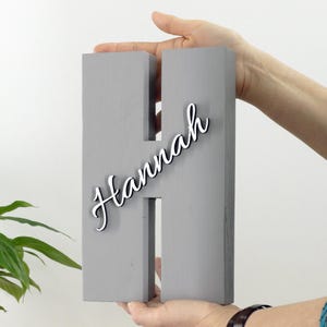 Mega letra decorativa de madera con el nombre deseado/regalo para amigos/nacimiento/bautizo/boda/mudanza/cumpleaños