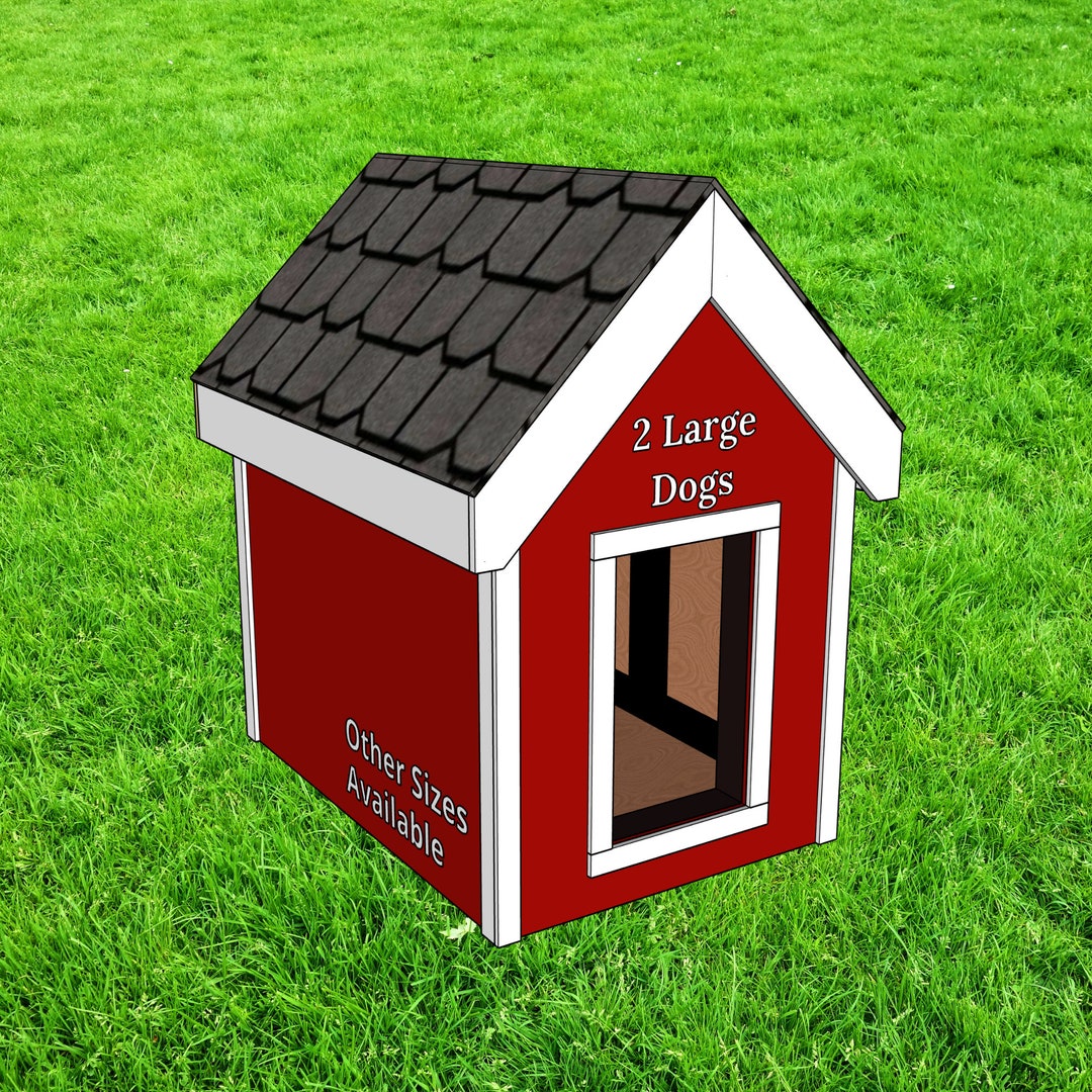 Simple Insulated Large Dog House Plan For Multiple XL Dogs Etsy Simple Insulated Large Dog House Plan For Multiple XL Dogs Etsy