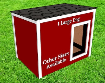 Grande niche isolée simple pour chien - L'isolation est facultative