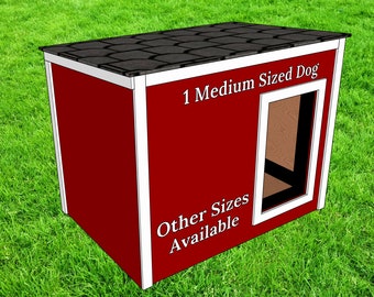 Simple Insulated Dog House Plan for 1 Medium Sized Dog - Insulation is Optional