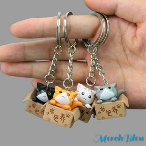 Ghibli Cat In Box Cute Keychain