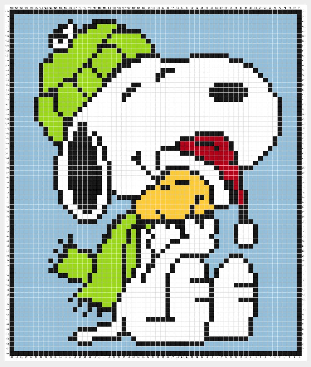 Peanuts Snoopy Woodstock Christmas Blanket C2c Pattern Only ...