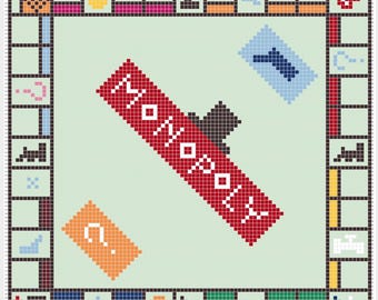 Instrucciones para el patrón de la manta Monopoly C2C (solo instrucciones).
