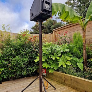 Vintage Duitse projectorlamp met statiefvoet