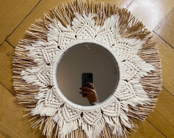 Seagrass Macrame Mirror - Java