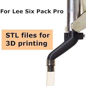 3d printable Spent primer chute for Lee Six Pack Pro (6000)