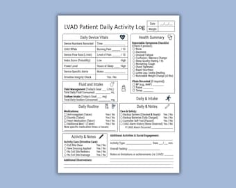 Codzienna lista kontrolna LVAD | Plik PDF do druku