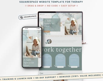 Squarespace Template Mental Health, Squarespace Psychologist Template, Therapy, Counseling, Therapist, Counselor, Life Coaches, Link in Bio