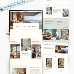 Website Template Squarespace Interior Designers, Squarespace Template For Interior Design, Interior Design Portfolio Template, Press Page