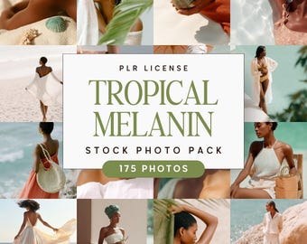 Tropical Melanin Lifestyle Aesthetic Stock Photos Women Beach Coastal Faceless Aesthetic Social Media Content Creator Influencer Plr Images