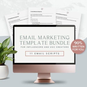 UGC Creator, Influencer Email Marketing Bundle: Welcome, Nurture, Affiliate, Collab Pitch, Crisis, Survey, Grateful For You Email Sequences