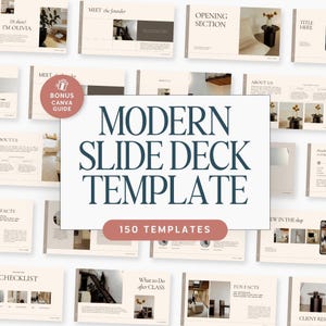 Masterclass Slide Deck Template Agency Slide Deck Canva Template Online Course Slide Deck Webinar Slide Deck Canva Template for Creators