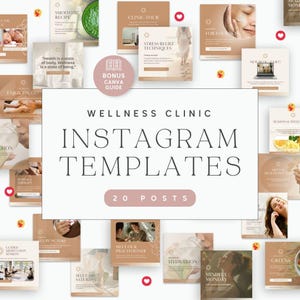Wellness Clinic Instagram Post, Canva Template for Wellness Coach Services, Healing Business, Health and Wellness, Instagram Engagement Post