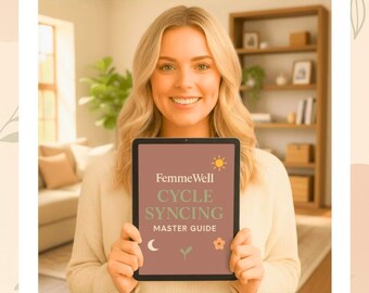 Cycle Syncing Planner | Hormone Guide | Women’s Wellness Workbook | Period Tracker, Mood Tracker, Fitness & Meal Planner | Feminine Health