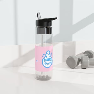 Anime style bottle Bottle with straw Hydration bottle Reusable water bottle Clear water bottle Attachable water bottle Iced coffee bottle 77