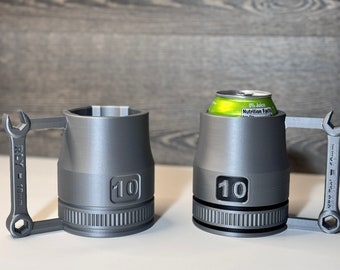 3D Printed Mechanics 10mm Can Coozie Socket Perfect fit for 12-16-24 ounce cans /MandicReally/