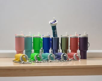 Stanley Tumbler Keychain Set: Chapstick Holder, Mini Cup Replica