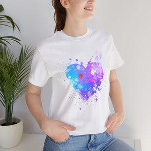 Love-Themed Unisex T-Shirt | Love T-Shirt | Chic Love Graphic Tee | Gift T-Shirt Unisex Jersey Short Sleeve Tee
