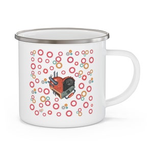 Gift Mug For Mechanic | Mechanic Gift | Repair Shop Gift | Car Lover Gift | Enamel Camping Mug