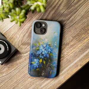 iPhone Case, Tough Cases, Forget Me Not Flower Design, Gifts For Wife, Mother. Blue Flowers Print.