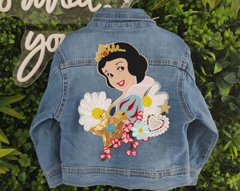 2-3ans Veste personnalisée enfant fille blanche neige