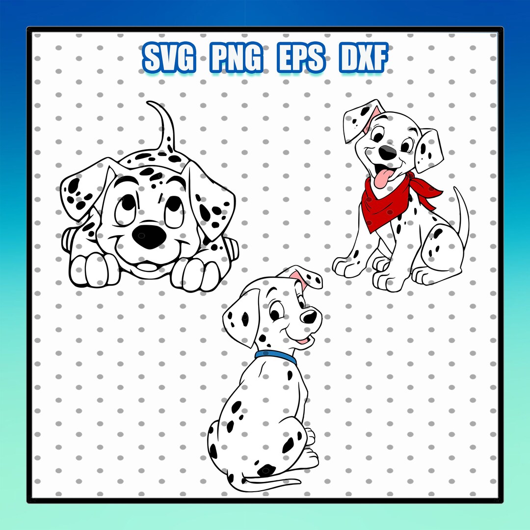 Dalmatian Font SVG 101 Dalmatians Font SVG Dalmatian Etsy