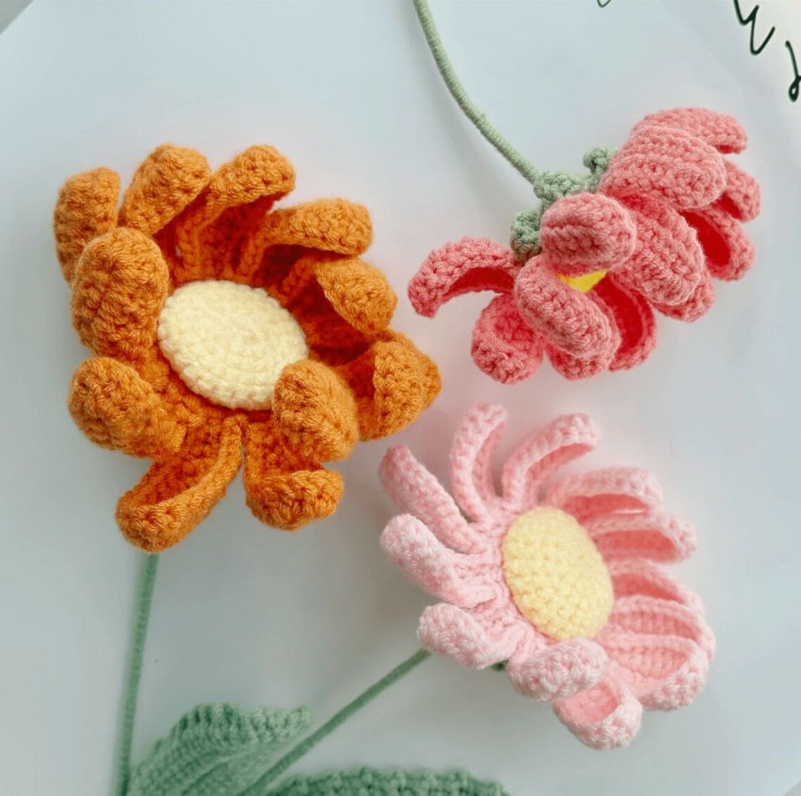 Chrysanthemums Flower Crochet, Crochet Flower Bouquet Etsy
